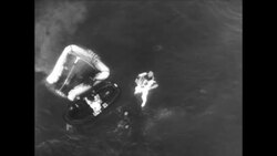Gemini XII Returns to Earth Stock Footage