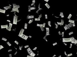 Explosion of Dollars with Alpha Stock Footage
