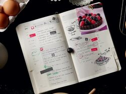 CU Human hand putting sticker in book / Seoul, South Korea Stock Footage