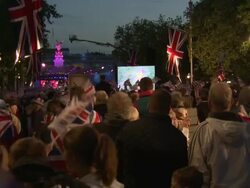 ATMOSPHERE: BBC Concert Diamond Jubilee at Buckingham Palace on June 04, 2012 in London, England (Footage by WireImage Video/Getty Images) Stock Footage