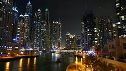 Dubai night timelapse Stock Footage