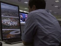 Extraordinary Secretariat of Security for Major Events (SESGE) in Brasilia Stock Footage