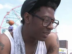 Spank Rock Interview (clip 4) Stock Footage