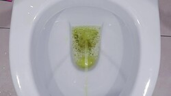 Peeing in Toilet Stock Footage