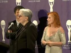 21st Annual Rock and Roll Hall of Fame Induction Ceremony press room Stock Footage