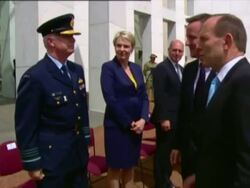 Australia G20 Canberra David Cameron meeting officials at welcoming ceremony News Clip