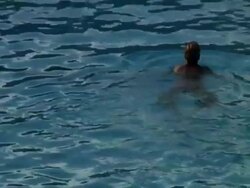 Swimming Out of Frame Stock Footage