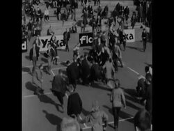 CAN 190 PROTESTERS STOP A TENNIS MATCH IN OSLO TO PROTEST AGAINST SOUTH AFRICAN APARTHEID News Clip