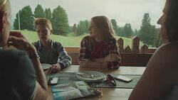 United family together relaxing in a cabin Stock Footage