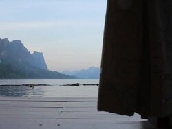 Luxury Room near Lake Stock Footage