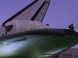 Space Shuttle Endeavour on streets of LA Stock Footage