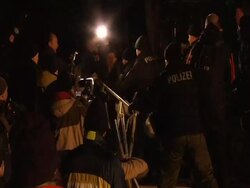 Greenpeace block roads; protesters at nuclear waste site News Clip