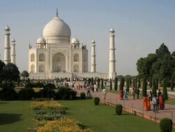 Taj Mahal, UNESCO World Heritage Site, Agra, Uttar Pradesh state, India, Asia Stock Footage