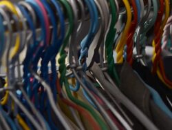 dolly : top of many hanger side view Stock Footage