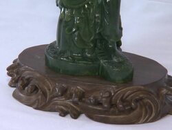 Shot of jade statue of the Buddha Stock Footage