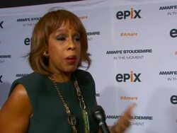INTERVIEW - Gayle King on seeing the Knicks play, on her plans for mother's day at EPIX Premiere Of Amare Stoudemire IN THE MOMENT Stock Footage