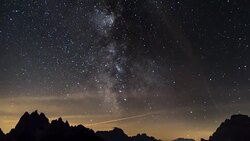 Timelapse of Milky way with mountain backgrounds Stock Footage