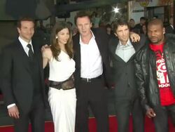 Bradley Cooper, Jessica Biel, Liam Neeson, Sharlto Copley, Quinton 'Rampage' Jackson at the 'The A-Team' Premiere at Hollywood CA. (Footage by WireImage Video/GettyImages) Stock Footage