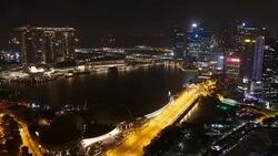 Timelapse night to day at singapore city Stock Footage
