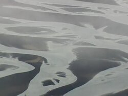 WS AERIAL ZO View of Braided river at Skeidasandur / Iceland Stock Footage