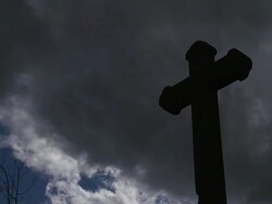 Silhouette of the cross Stock Footage