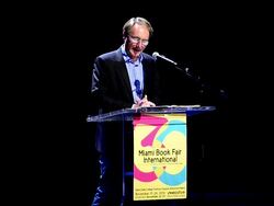 Dan Brown at Miami Book Fair International Stock Footage
