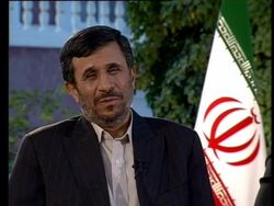 English dubbed interview with Ahmadinejad, pt. 3 Stock Footage