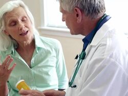 Doctor and Patient Discuss Medication Stock Footage