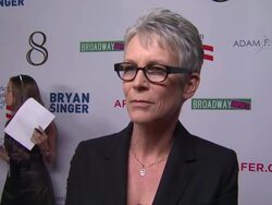 INTERVIEW: Jamie Lee Curtis on why she is out tonight at The American Foundation For Equal Rights & Broadway Impact Present 8 Stock Footage