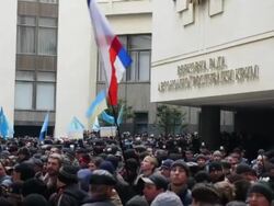 Pro Russian Supporters In Crimea News Clip