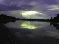 sunset Muln river,buriram Of Thailand time lapse Stock Footage