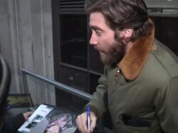 Jake Gyllenhaal at Celebrity Video Sightings in Lo Stock Footage