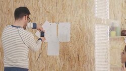 Creative designers in graphic design studio Stock Footage