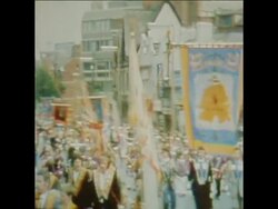 SYND 12 7 76 ORANGE DAY PARADE IN BELFAST News Clip