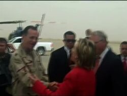 AP cover of Clinton's surprise visit to Baghdad News Clip