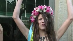 CLEAN - Femen moves out of 'bugged' Kiev office News Clip