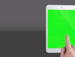 Touchscreen tablet gestures with chroma key. HD Stock Footage