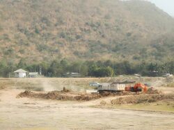 Excavator backhoe working Stock Footage