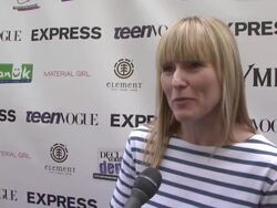 INTERVIEW: Amy Astley on Teen Vogue celebrating denim issue in August, on kids wanting new jeans for back to school time. at the Teen Vogue 'Declare Your Denim' Event  Stock Footage