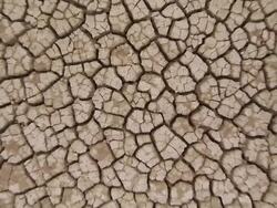 CU ZO Crack dry mud / Republic of Djibouti Stock Footage