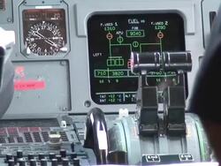 Aircraft control panel Stock Footage