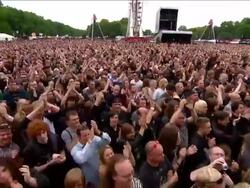 W/S EXT Concert Crowd Festival Day Stock Footage