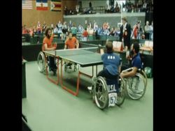 UPITN 29/6/80 TABLE TENNIS MATCHES IN THE DISABLED OLYMPICS IN ARNHEM News Clip
