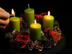 Advent wreath Adventskranz Stock Footage