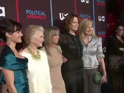 Carla Gugino, Ellen Burstyn, Bonnie Hammer, Sigourney Weaver and Arianna Huffington at USA Networks World Premiere Of 'Political Animals' Stock Footage