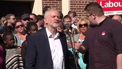 Jeremy Corbyn Campaigning in Crewe News Clip