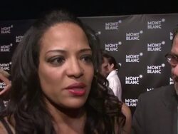 INTERVIEW: Lauren Velez and Jeff Lindsay ('Dexter') on why they came out tonight and being John Lennon fansÃ‰. Stock Footage