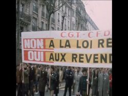 SYND 01/05/1970 WORKERS DEMONSTRATIONS AND PARADE THROUGH PARIS STREETS News Clip