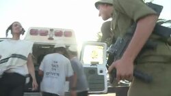 CLEAN : Israeli soldiers dance with Hasidic settlers News Clip