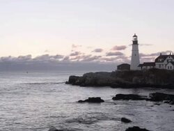 Historic Lighthouse  Stock Footage